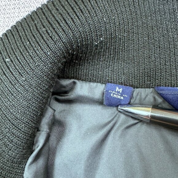 Roundtree & Yorke Mens Black Full Zip Jacket Lined Mock Neck Freece Pockets Sz M - Picture 7 of 14